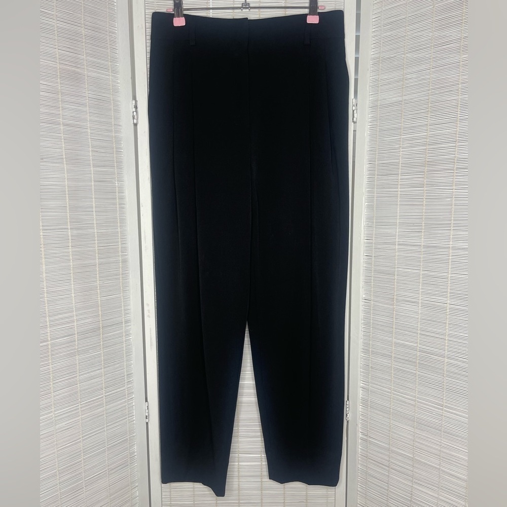 MM Lafleur Pants Bia Pleated Black Straight Leg Zipper Belt Loops Pockets Size 2